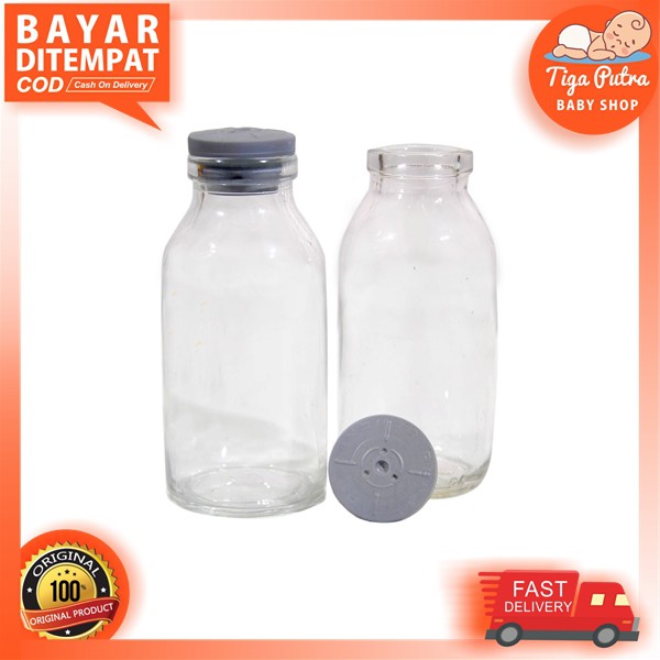 BKA Botol Kaca ASI 100 ML Beling Tutup Karet BPA FREE Wadah Kantong ASI Food Grade