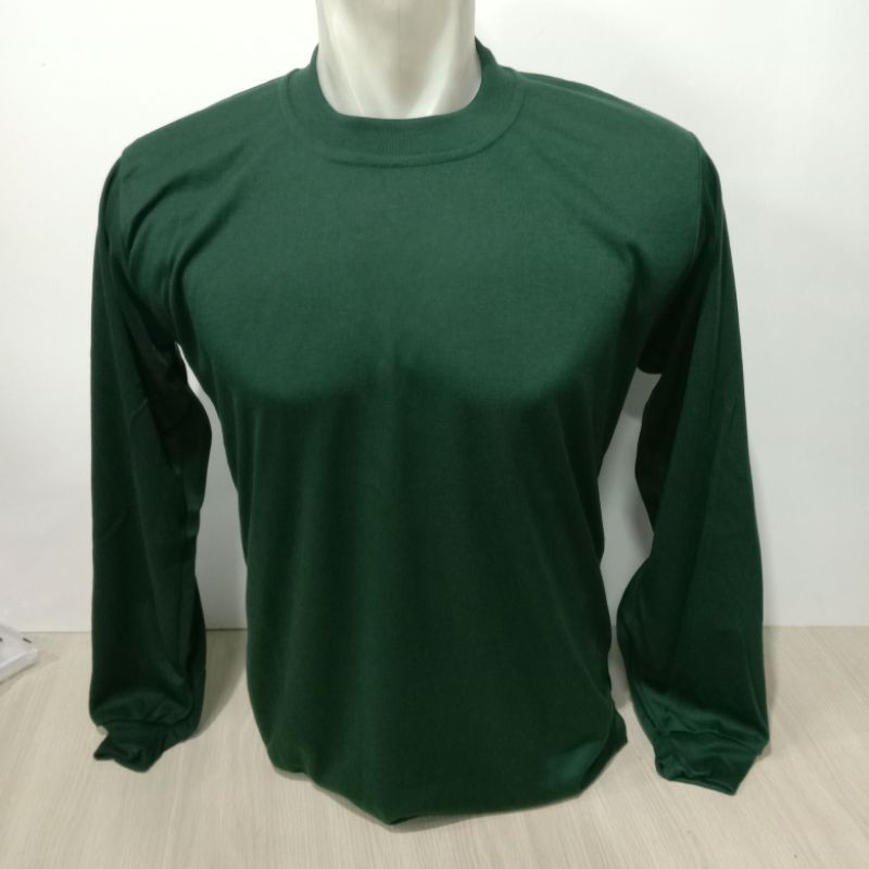 kaos panjang hijau TNI polos