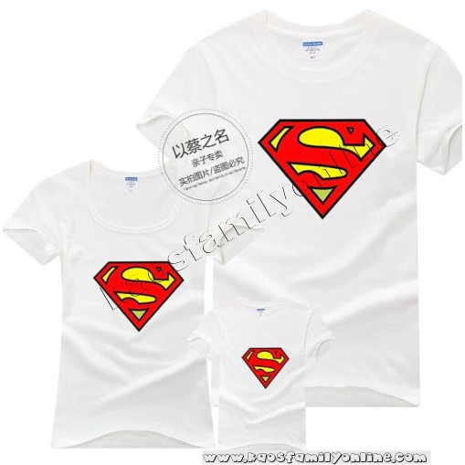 Baju Kaos Keluarga Family Couple Gathering Request Nama Custom Termurah Superman