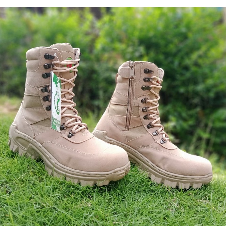 sepatu safety boats pdl CHAMELAON 511cream tni polpp terlaris 8inc