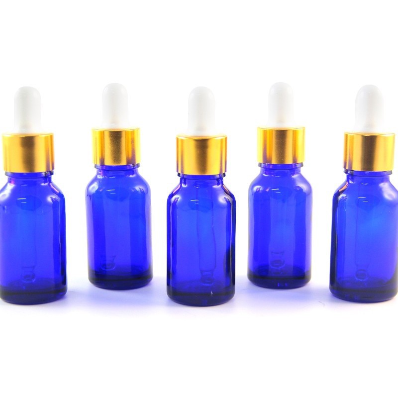 PROMO MURAH BOTOL KACA PIPET WARNA BIRU UKURAN 15 ML / BOTOL SERUM VITAMIN SERBAGUNA / BOTOL MURAH