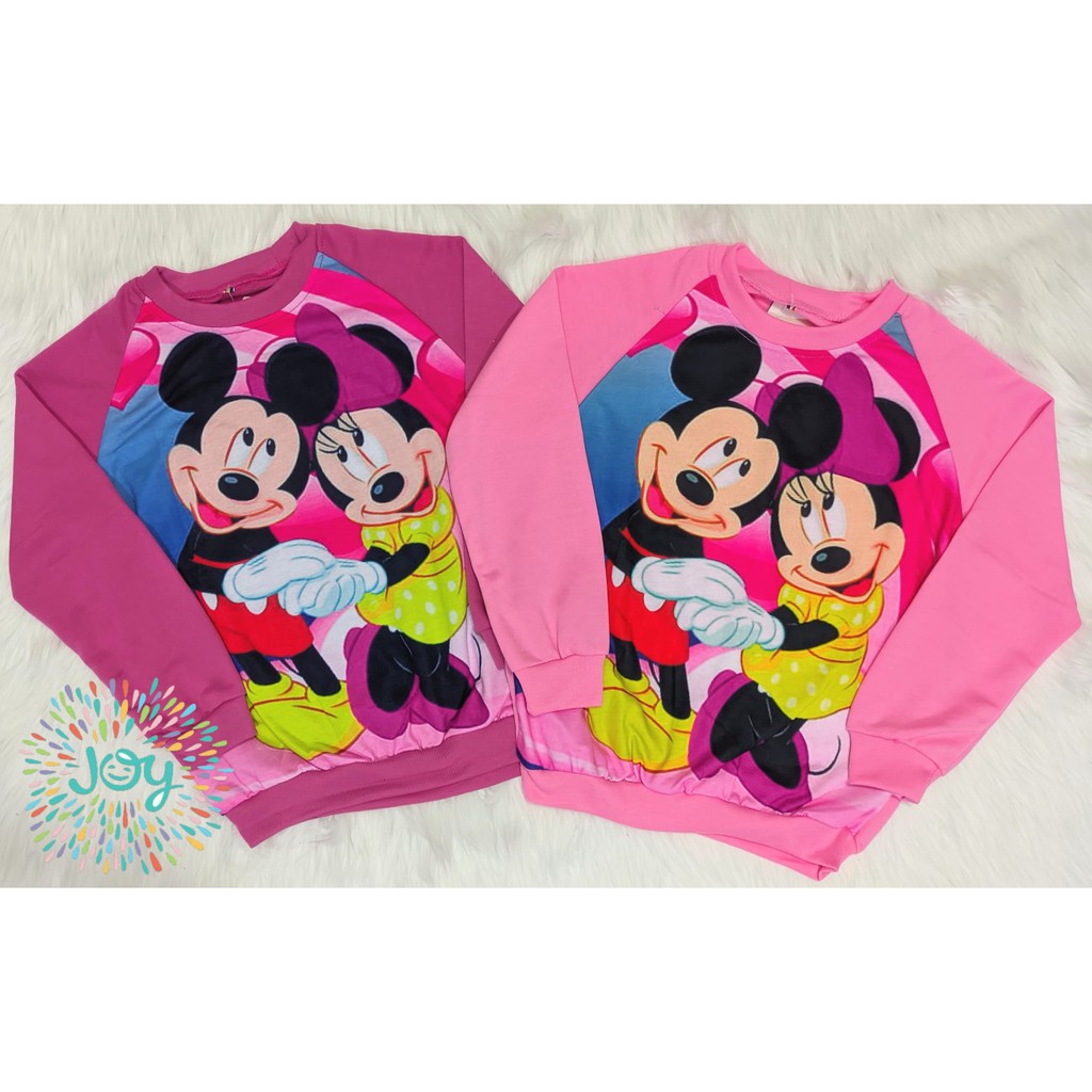 Sweater Anak Perempuan Mickey / Sweater Printing Mickey / Sweater Atasan Anak Cewek 7 - 11 Tahun