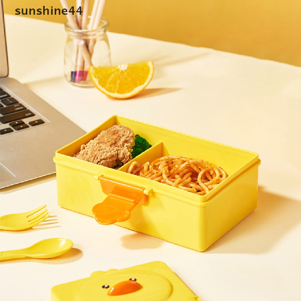 Sunshine Kotak Makan Bento Desain Kartun Bebek Untuk Anak Sekolah