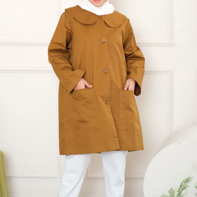 Long coat outer blazer panjang jaket muslimah wanita hijab