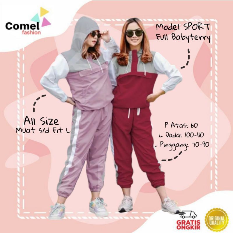 [CMF]-Setelan Jaket Sport Wanita RINY Premium