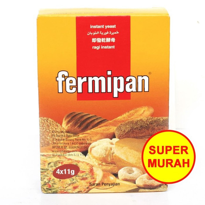 

Fermipan Ragi Instant Untuk Membuat Roti 4 x 11 gr | 44 gr