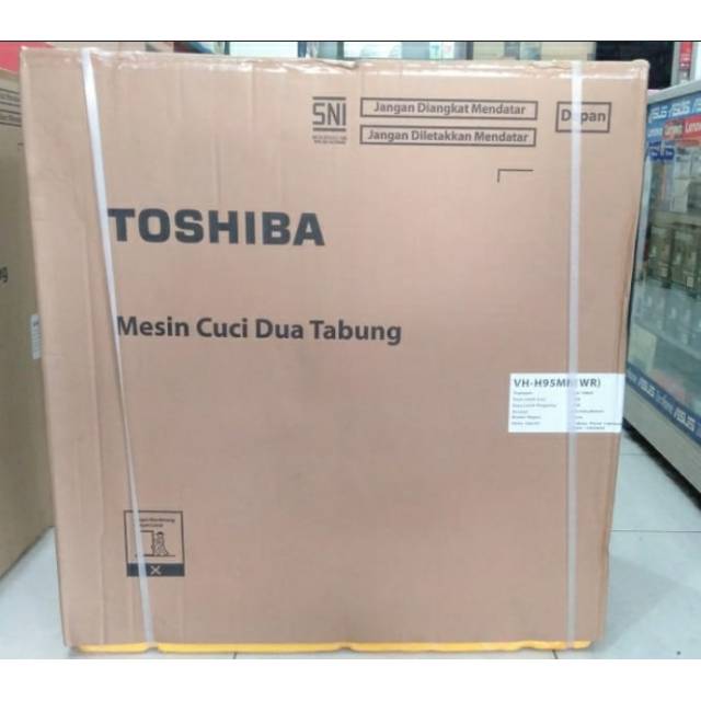 Toshiba Mesin cuci 2tabung VH-H95MN/WW/WB/WR