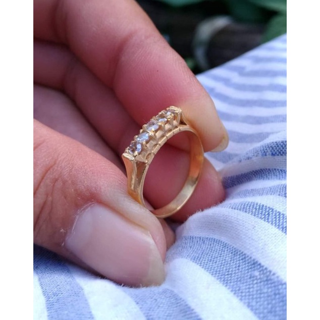 cincin berlian banjar ring perak model listring