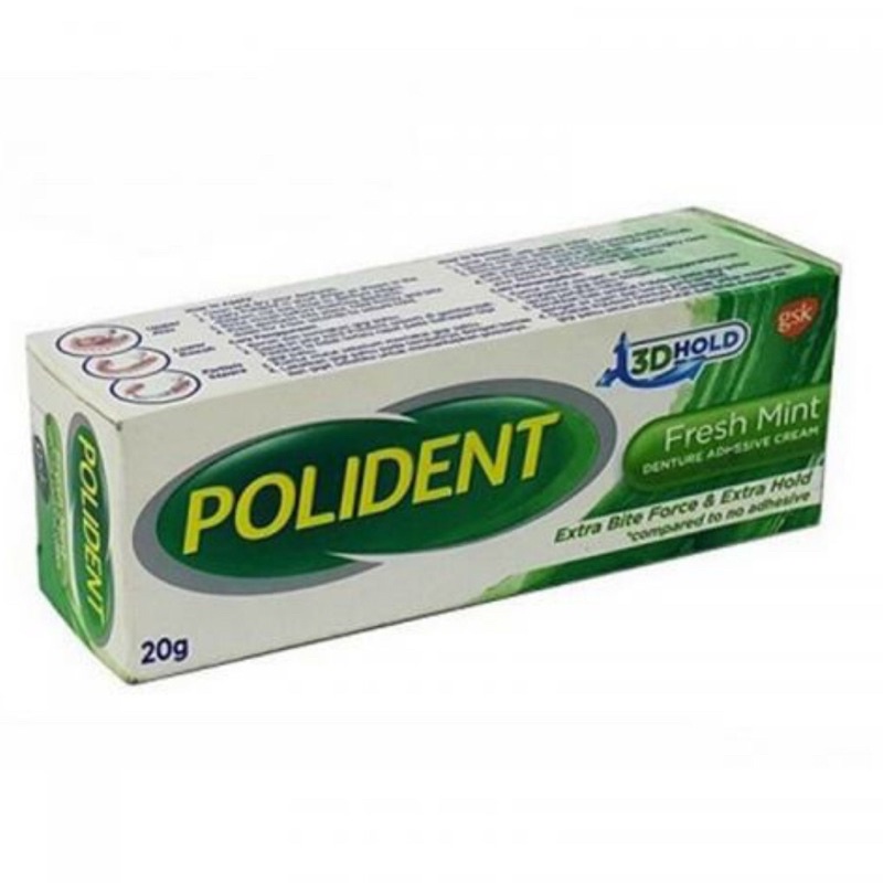 Polident Krim Perekat Gigi Tiruan 20 gr/ Polident Lem Gigi