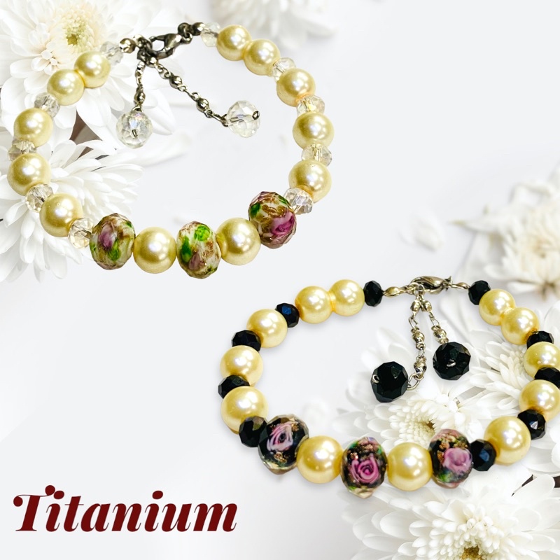 gelang Cristal murano asli//titanium//gelang wanita