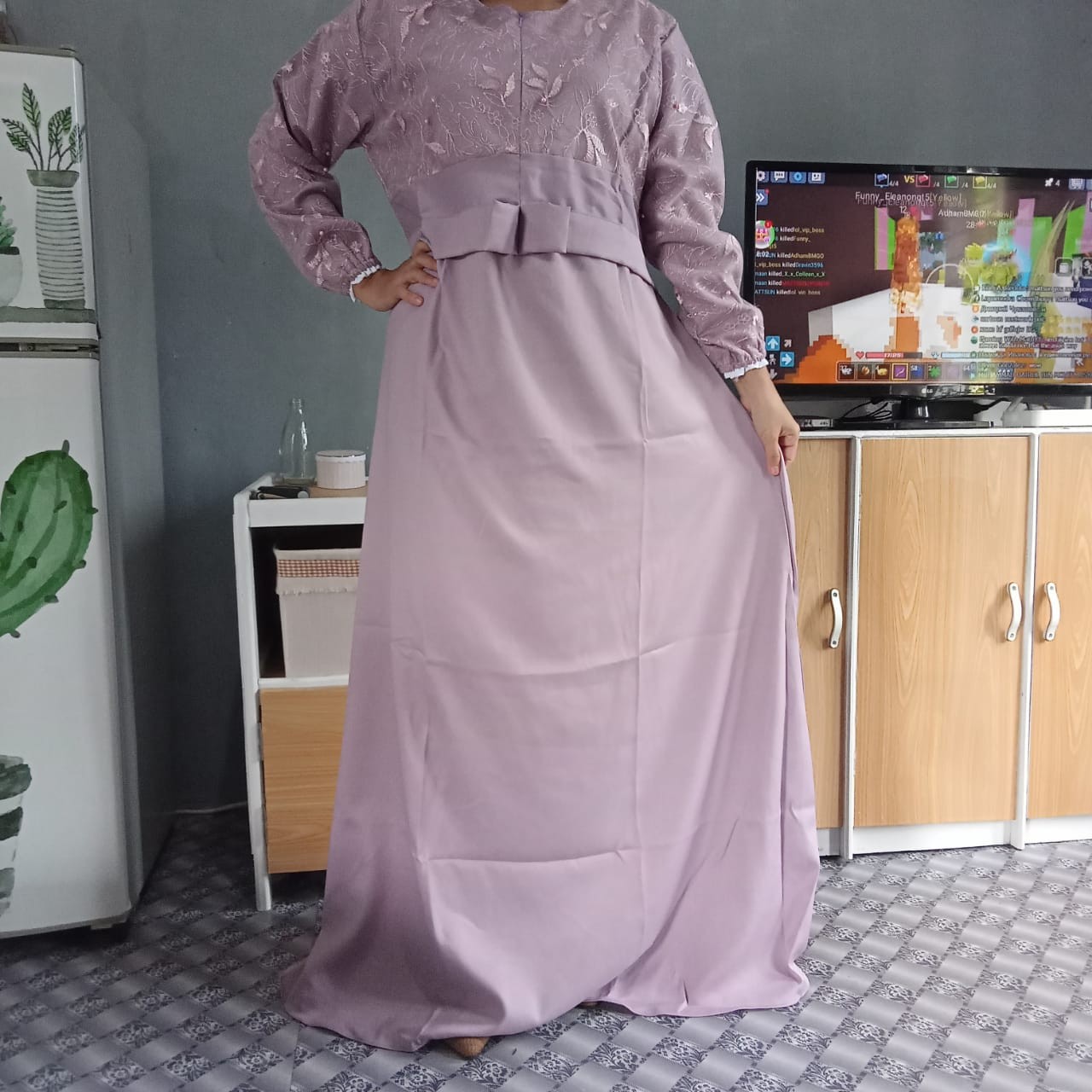 Batik Solehah Baju Gamis Wanita Quenby Gamis Syari Gamis Syari Moscrepe Brokat Tille Gamis Brukat