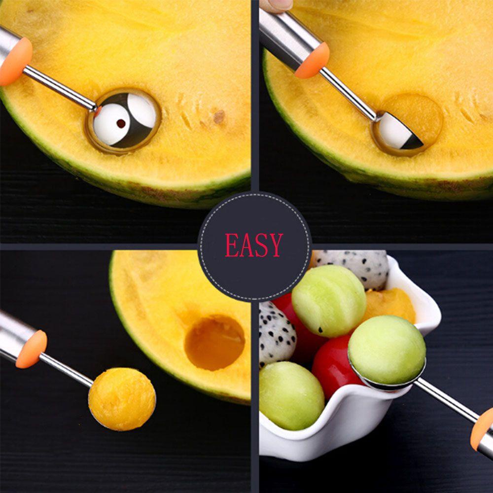 [Elegan] Ball Digger Dapur Salad Es Krim Sendok Tumbuk Buah Platter Tools