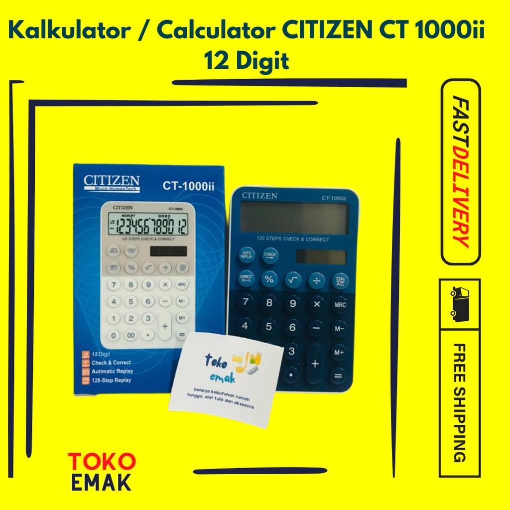 

Kalkulator / Calculator CITIZEN CT 1000ii 12 Digit