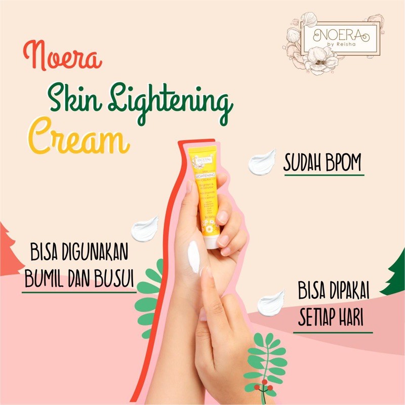 Noera Skin Lightening Cream | Armpit Cream Pemutih Lipatan Pemutih Ketiak Pemutih Selangkangan - BPOM