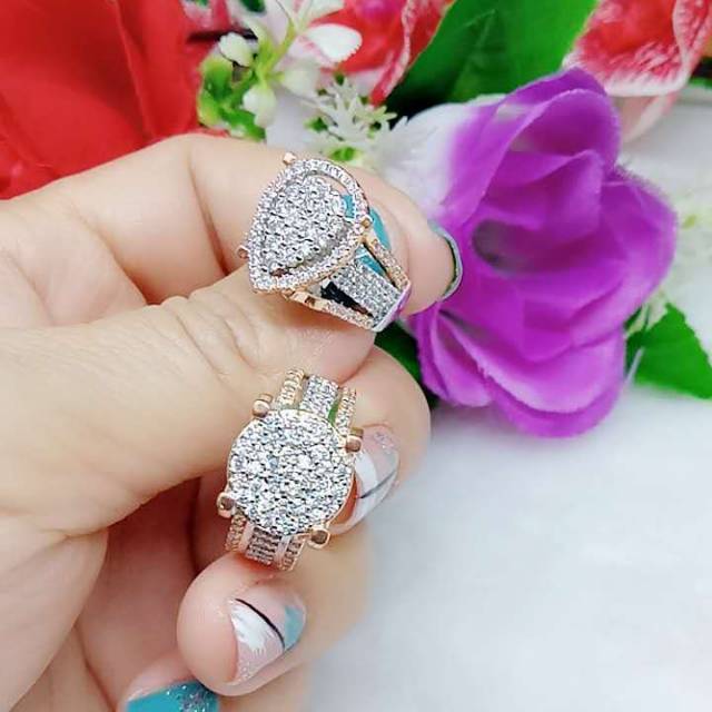 Cincin kombinasi Permata Perhiasan Xuping B014-B015