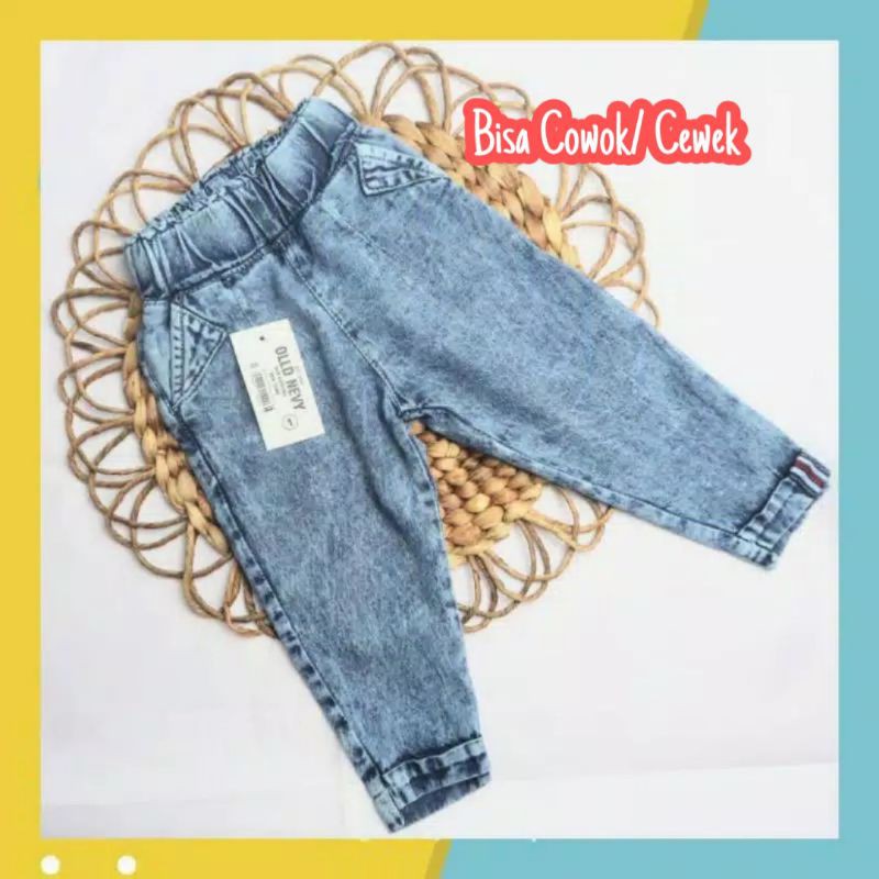 Celana Jeans Panjang Anak Perempuan Laki Laki Soft Jeans 1-6 Tahun Shanewash