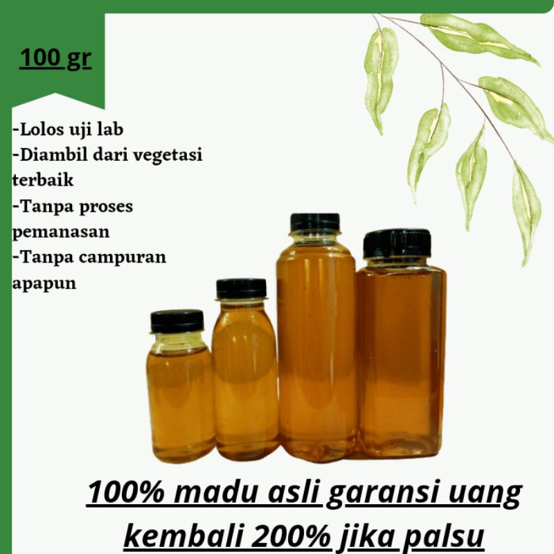 Madu murni madu mentah madu asli Madu multiflora 100gr - 1000gr madu asli 1000%