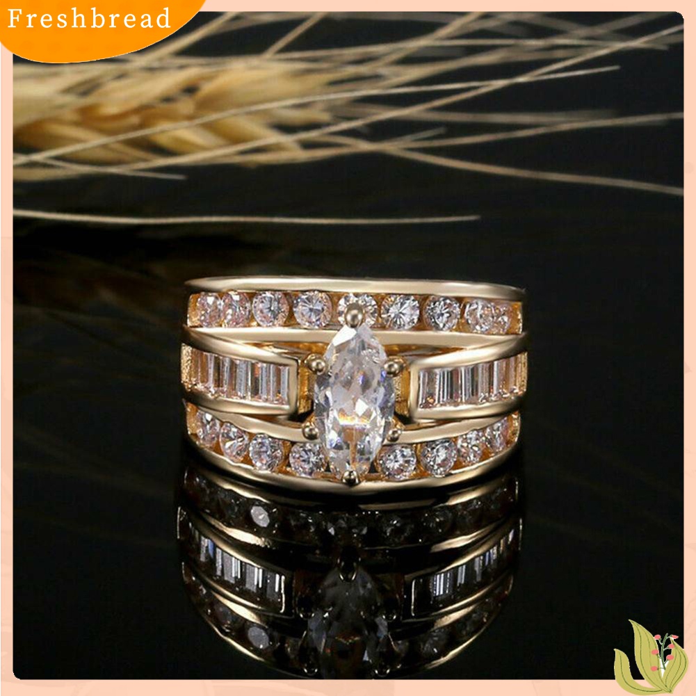 [TERLARIS]Fashion Women Cubic Zirconia Inlaid Wedding Engagement Finger Ring Jewelry Gift