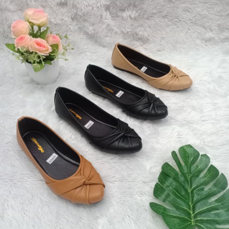 SEPATU FLAT SHOES WANITA SOL KARET H09 SIZE 37 / 44