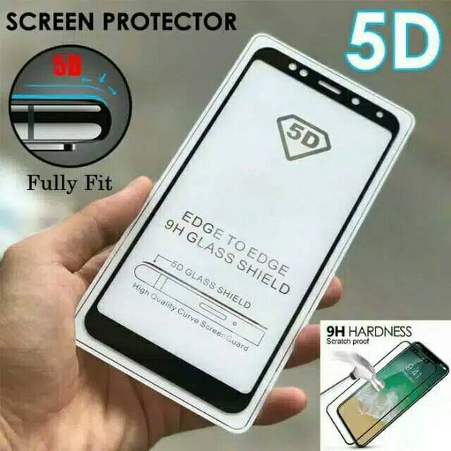 TEMPERED GLASS 9D FULL GLUE SAMSUNG J6 PLUS 2018