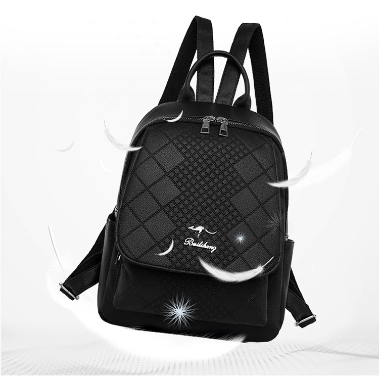 TAS IMPORT RANSEL WANITA BACKPACK HITAM KULIT TA369B5 LAURENA PUNGGUNG GENDONG SEKOLAH KULIAH BATAM