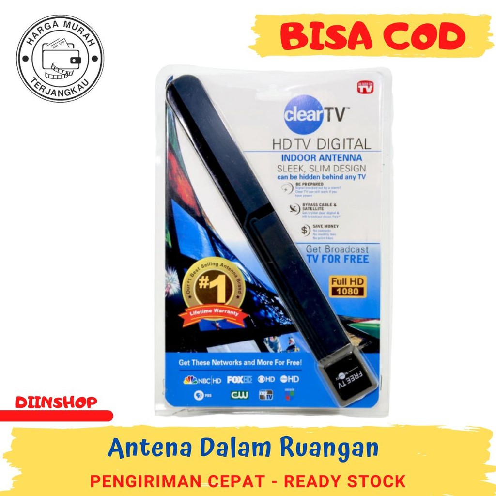 Clear TV Digital Indoor Antenna digital Antena Dalam Ruangan Rumah Antena TV Murah BISA COD M99