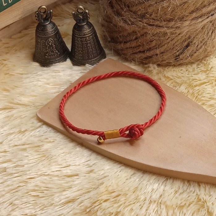 Gelang Tali Hoki Keberuntungan Merah Gold