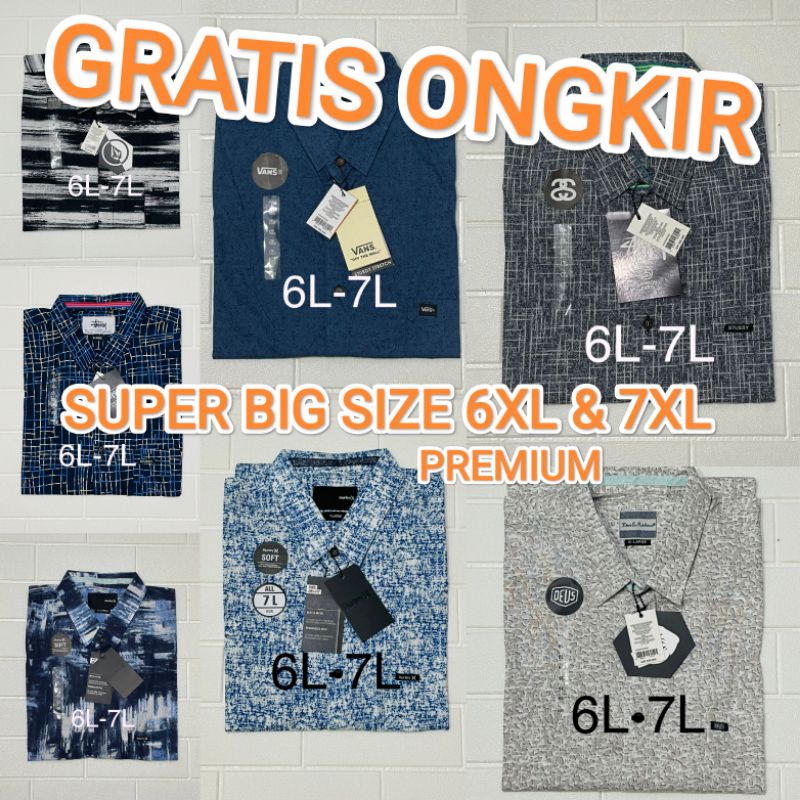 Kemeja jumbo medan 6L &  7L  kemeja cowok  big size kemeja pria jumbo MEDAN sumatera utaraKEMEJA 6XL