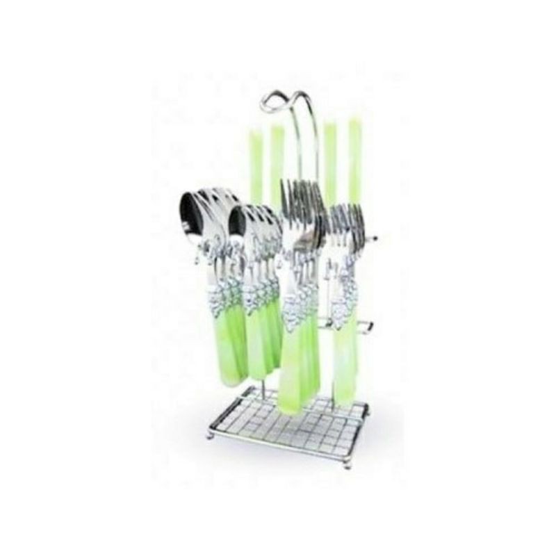 Oxone Cutlery Set With Chrome Stand / Sendok &amp; Garfu Set 20 Set OX9500