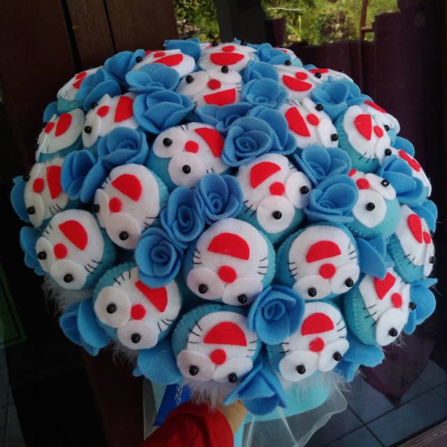 Boneka Doraemon buket