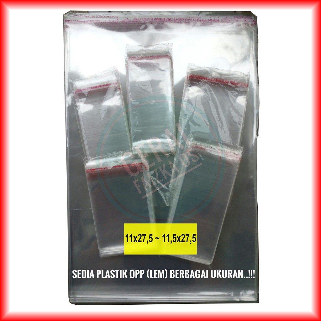 PLASTIK OPP SINGLE SEAL 11X27,5~11,5X27,5 | 33 MICRON