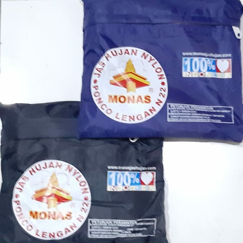 m/n,N22 JAS HUJAN PONCO LENGAN , NYLON , MERK MONAS