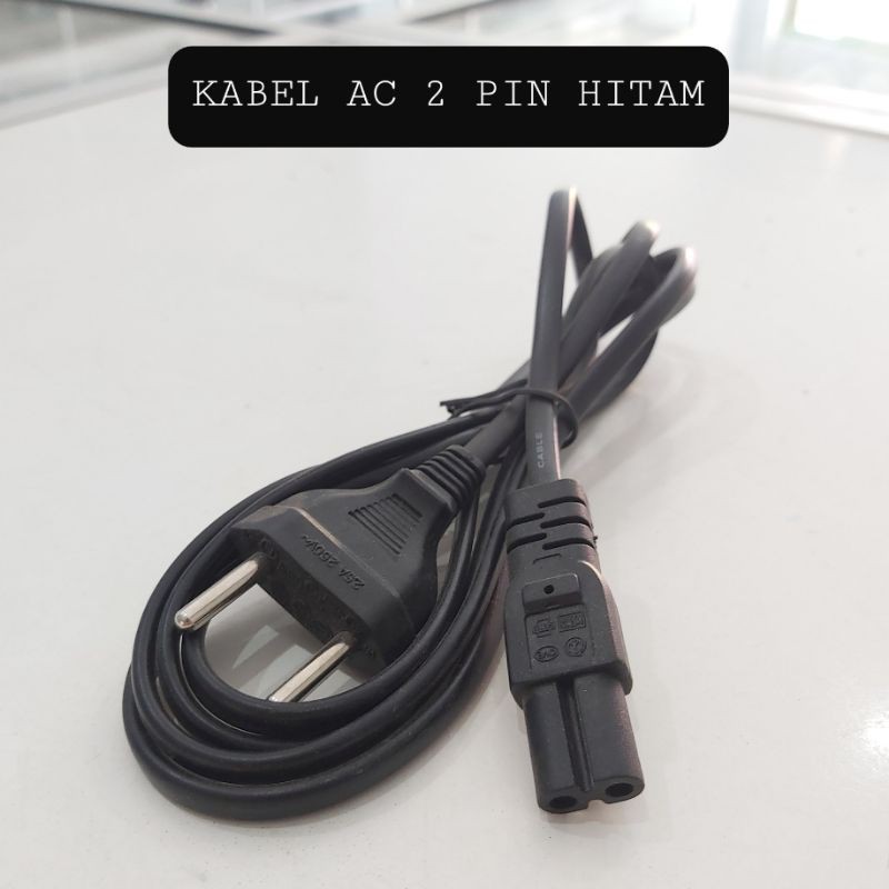 KABEL AC 2 PIN KACAMATA 8 1.5 METER