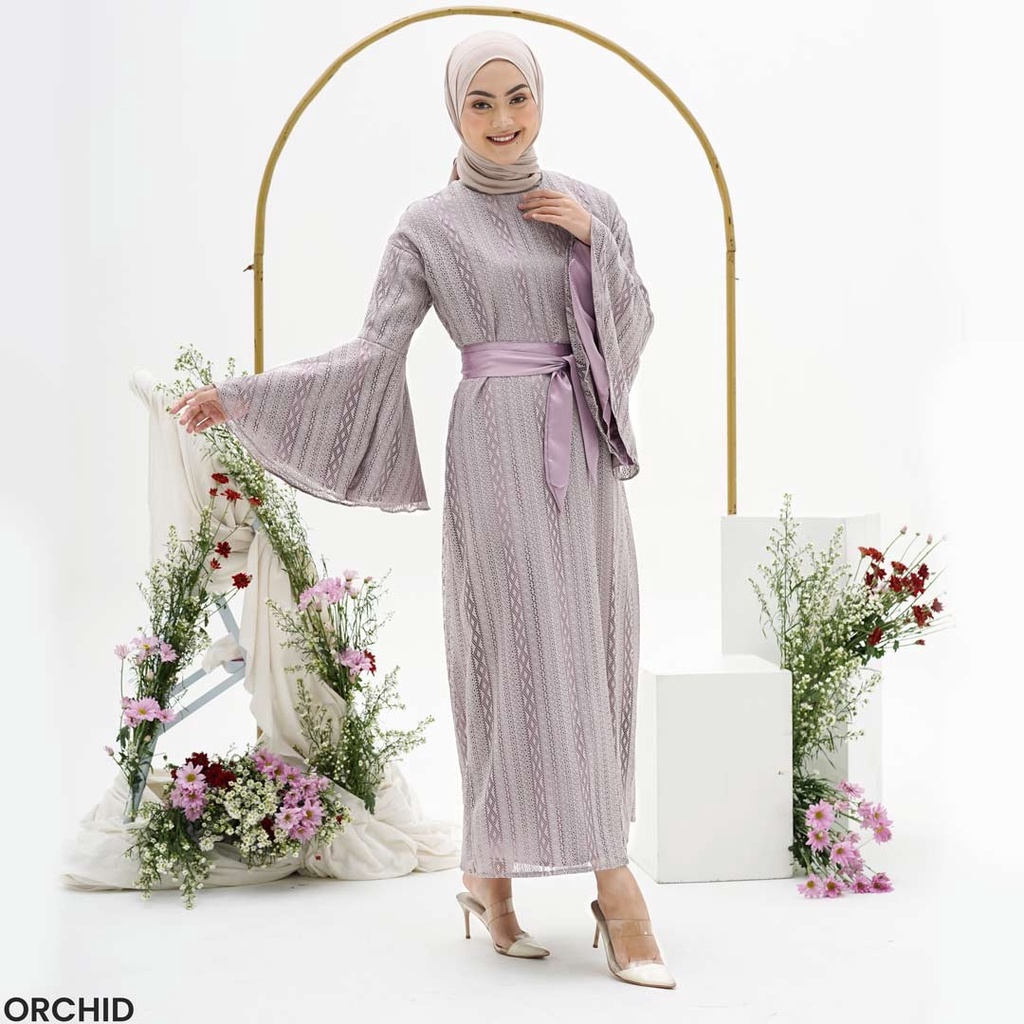 Long Dress - Nadira Lace Dress - Gamis