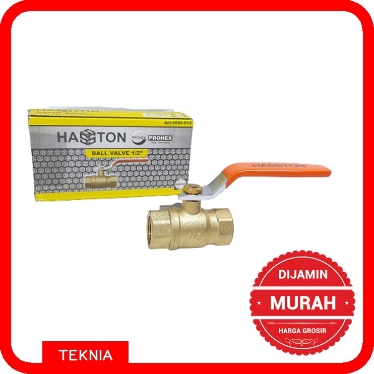 Ball Valve 1/2 Inch HASSTON - Kran Stop - Katup Bola