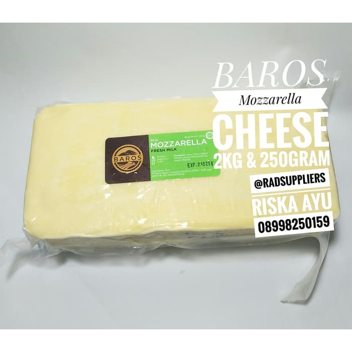 

Baros Mozzarella Cheese Kemasan 2kiloan- BEST SELLER! SPESIAL PRICE!!