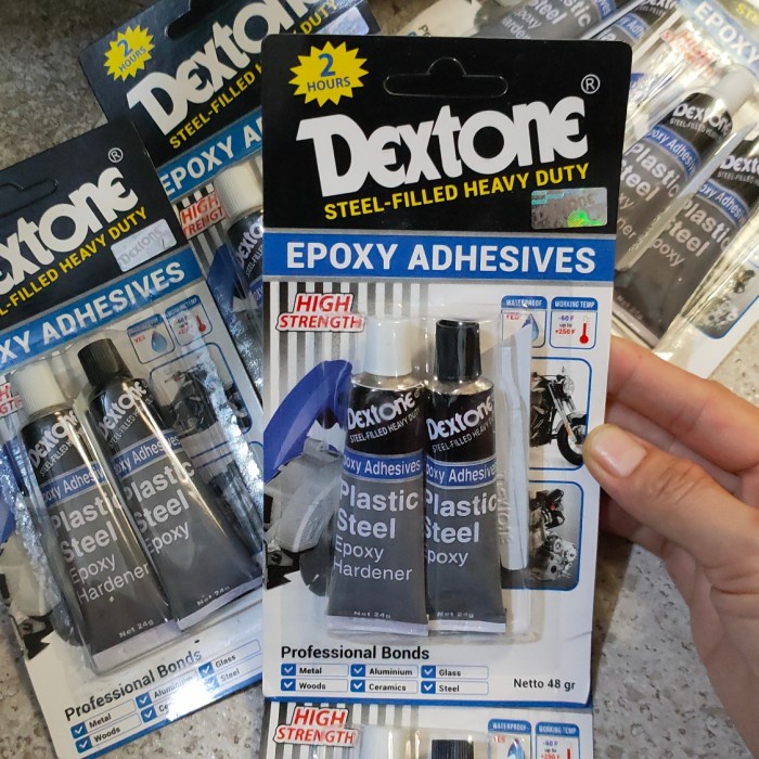 Cantik Dextone Lem Besi Epoxy Adhesives 48Gr Besar / Lem Besi Campur Dextone Terlaris