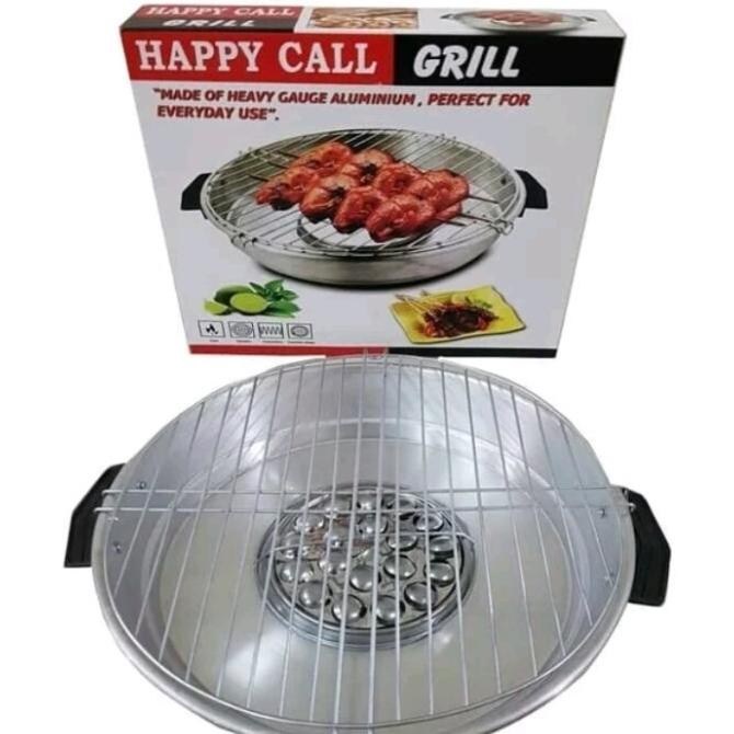 Alat bakar Grill Pan Happy Call Alat Panggang Ikan Sate Ayam Simpel Pr