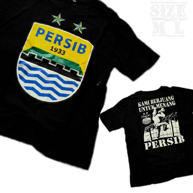Kaos persib bandung simpel/kaos logo persib warna hitam