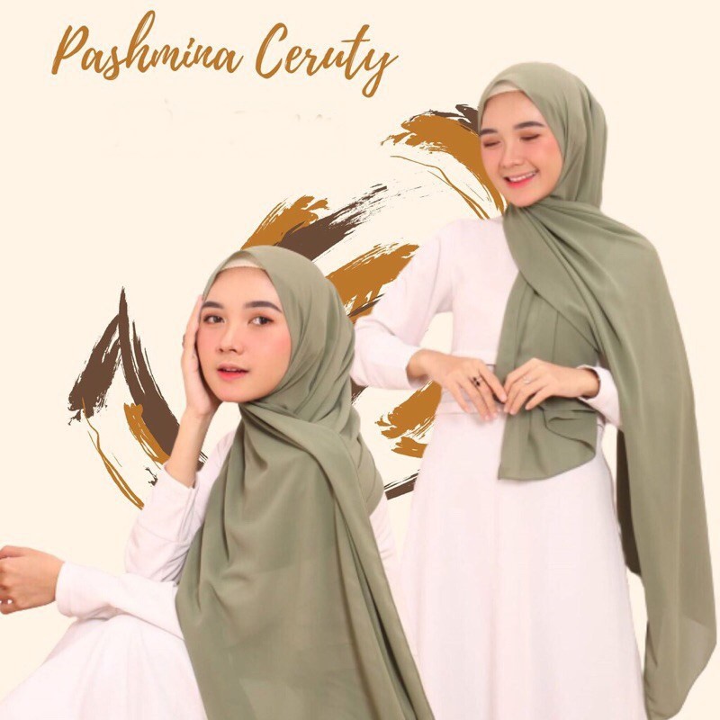 Pashmina Ceruty Babydoll Premium UK 200x75cm Limited Edition