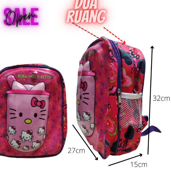 Paling Disukai.. Tas anak sekolah TK boba / ukuran TK cewe perempuan /tas terlaris /  / tas lampu le