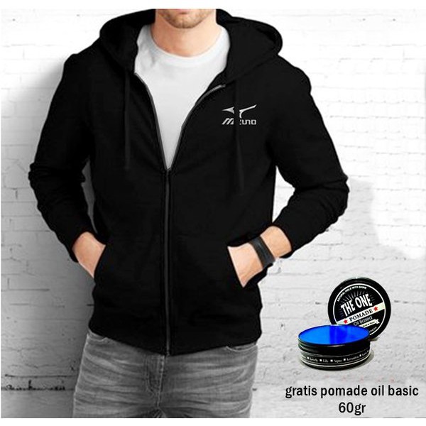 Jaket Hoodie Zipper Jaket Mizuno Jaket Pria Terkeren Hoodie Zipper Unisex Big Size Jaket Zipper Pria