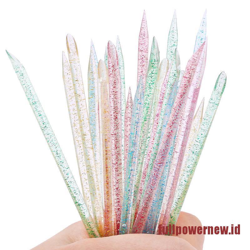 【COD】100Pcs Reusable Crystal Stick Cuticle Remover Tool  Care Nails Manicures Tools
