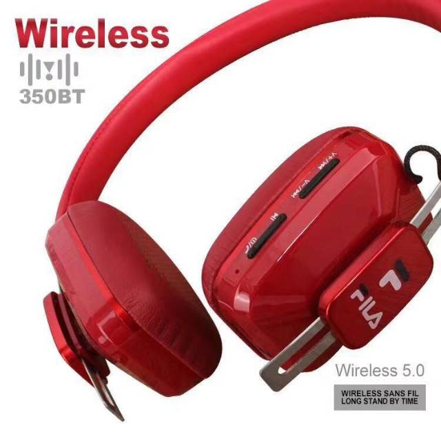 Headset Bluetooth Logo 350BT Super Bass Headphone Wireless Portable 350BT SUPER BASS