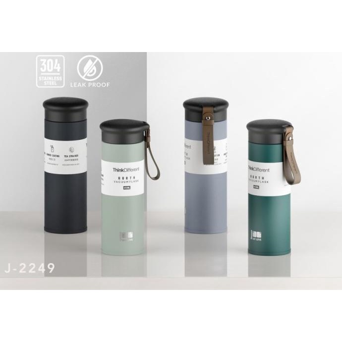 Botol minum stainless thermal AIKESI J-2249 portable vacuum cup 450ml