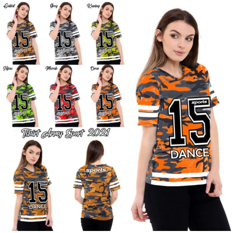 Tshirt army / atasan army gevsportwear / sporty / baju senam gevsportwear