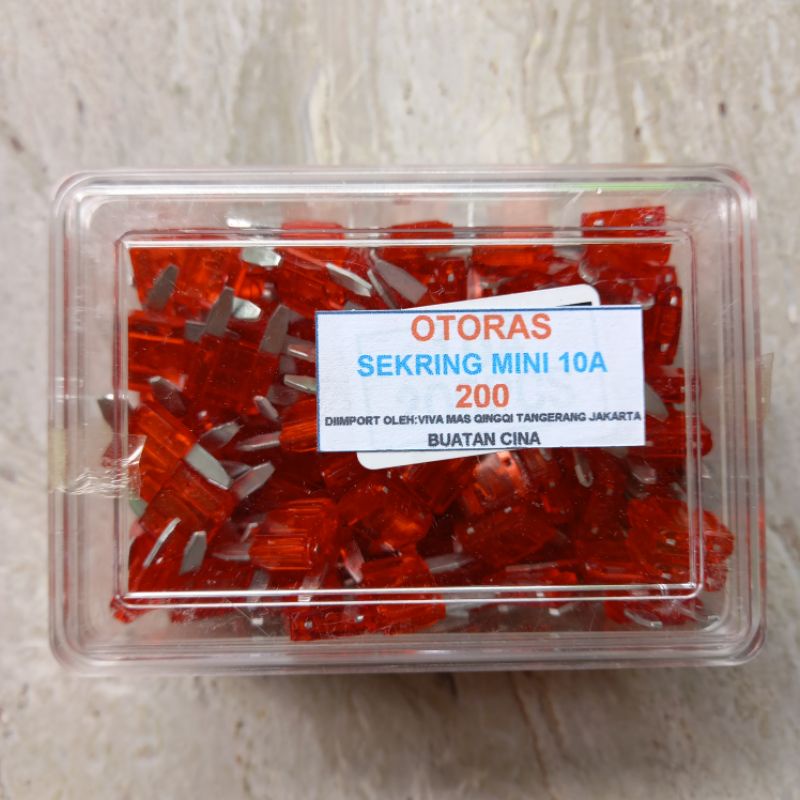 [100pcs]Sekring mini sikring tancap fuse motor kecil 10 A