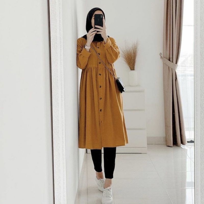 TUNIK BUSUI/ TUNIK KANCING DEPAN/ TUNIK FULL KANCING/ TUNIK PREMIUM