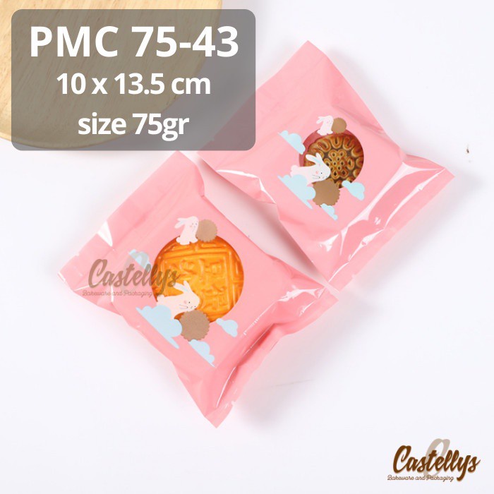 

PMC 75-43 Plastik Mooncake 75gr Pia Mochi Pudding Kue Kering Permen