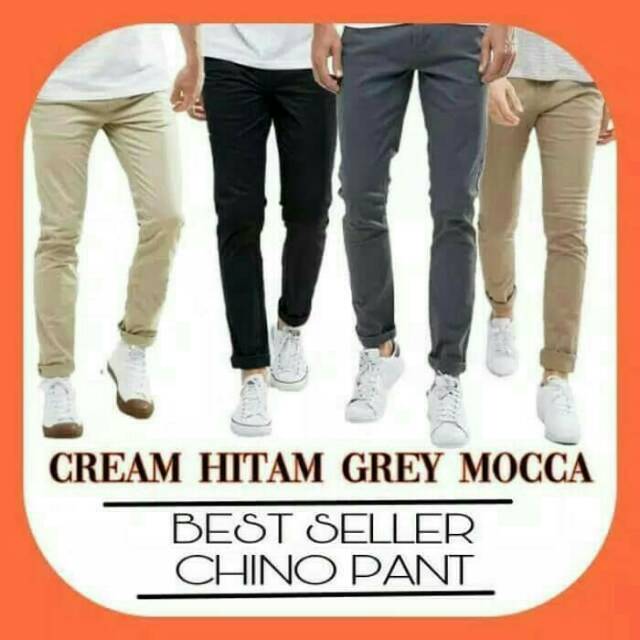 Celana Chino Pria Stretch